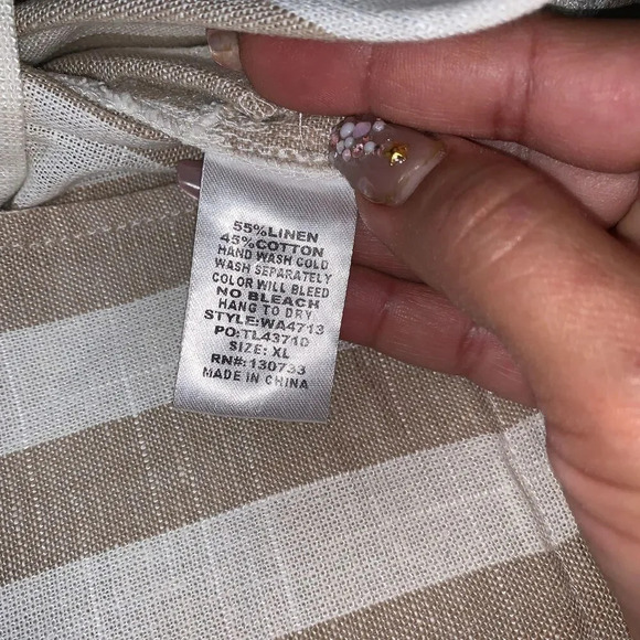 GAP Beige and White Striped Tunic Top. - Picture 5 of 11